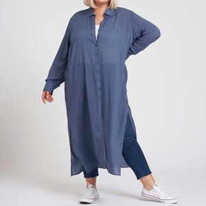 Universal Standard Nailah Button Down Tunic Size L or 22/24